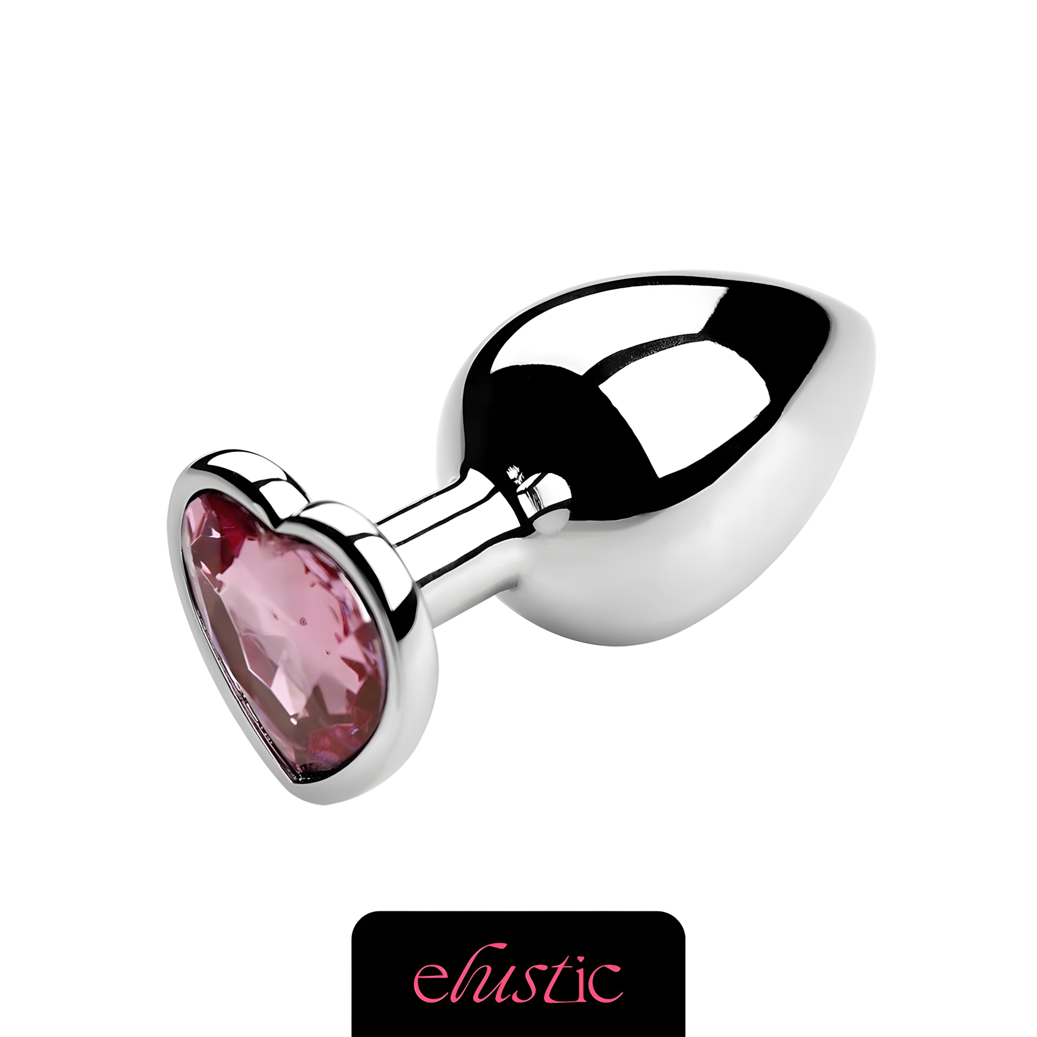 Aluminum Alloy Butt Plug Anal Plug with Heart Shape Crystal Base - Elustic - 13