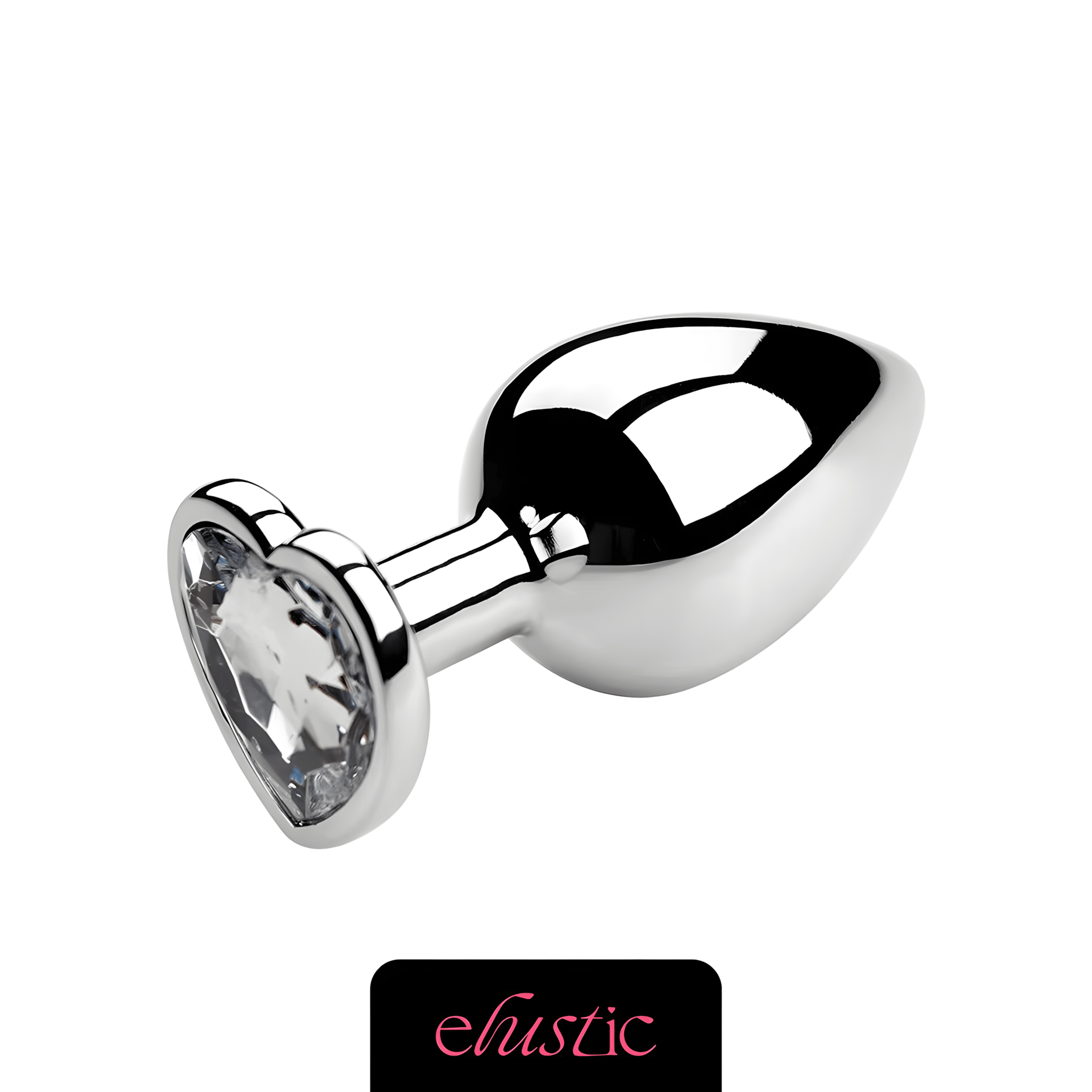Aluminum Alloy Butt Plug Anal Plug with Heart Shape Crystal Base - Elustic - 15