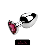Aluminum Alloy Butt Plug Anal Plug with Heart Shape Crystal Base - Elustic - 23