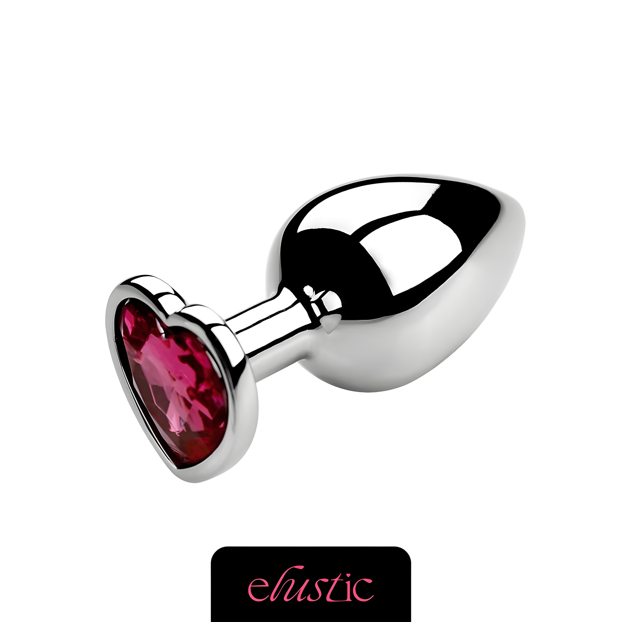Aluminum Alloy Butt Plug Anal Plug with Heart Shape Crystal Base - Elustic - 23