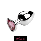 Aluminum Alloy Butt Plug Anal Plug with Heart Shape Crystal Base - Elustic - 17