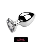 Aluminum Alloy Butt Plug Anal Plug with Heart Shape Crystal Base - Elustic - 4