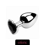 Aluminum Alloy Butt Plug Anal Plug with Heart Shape Crystal Base - Elustic - 3