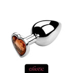 Aluminum Alloy Butt Plug Anal Plug with Heart Shape Crystal Base - Elustic - 5