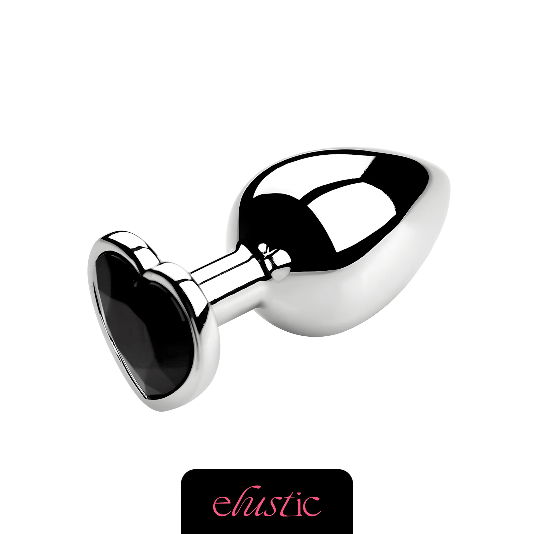 Aluminum Alloy Butt Plug Anal Plug with Heart Shape Crystal Base - Elustic - 26