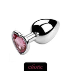 Aluminum Alloy Butt Plug Anal Plug with Heart Shape Crystal Base - Elustic - 8