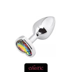 Aluminum Alloy Butt Plug Anal Plug with Heart Shape Crystal Base - Elustic - 10