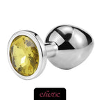 Aluminum Alloy Butt Plug Anal Plug with Oval Shape Crystal Base - Elustic - 8