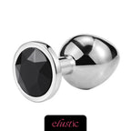 Aluminum Alloy Butt Plug Anal Plug with Oval Shape Crystal Base - Elustic - 3