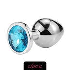 Aluminum Alloy Butt Plug Anal Plug with Oval Shape Crystal Base - Elustic - 6