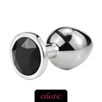 Aluminum Alloy Butt Plug Anal Plug with Oval Shape Crystal Base - Elustic - 27