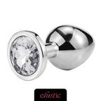 Aluminum Alloy Butt Plug Anal Plug with Oval Shape Crystal Base - Elustic - 4