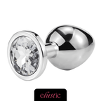 Aluminum Alloy Butt Plug Anal Plug with Oval Shape Crystal Base - Elustic - 16
