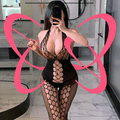 Black Cutout Fishnet Bodysuit - Elustic - 1