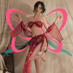 Crimson Silk Goddess Lingerie Set - Elustic - 1