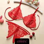 Crotchless Lingerie Set - Elustic - 2