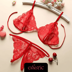 Crotchless Lingerie Set - Elustic - 5