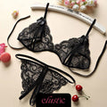 Crotchless Lingerie Set - Elustic - 1