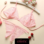 Crotchless Lingerie Set - Elustic - 4
