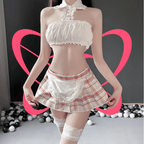 Cute Flirty Plaid Maid Outfit - Elustic - 5