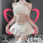 Cute Flirty Plaid Maid Outfit - Elustic - 4