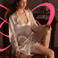 Ice Silk Lace Pajamas Homewear Set - Elustic - 1