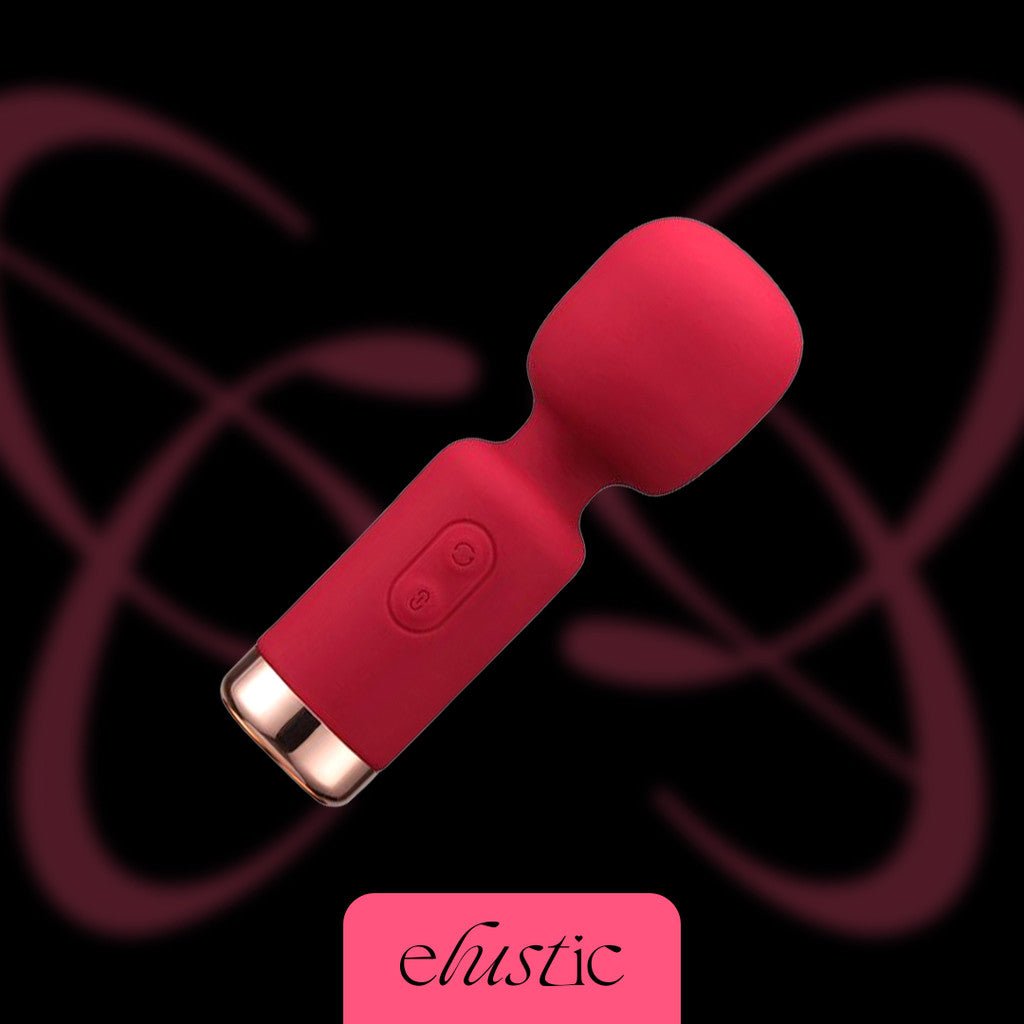 Red Mini Wand Vibrator - Elustic - 1