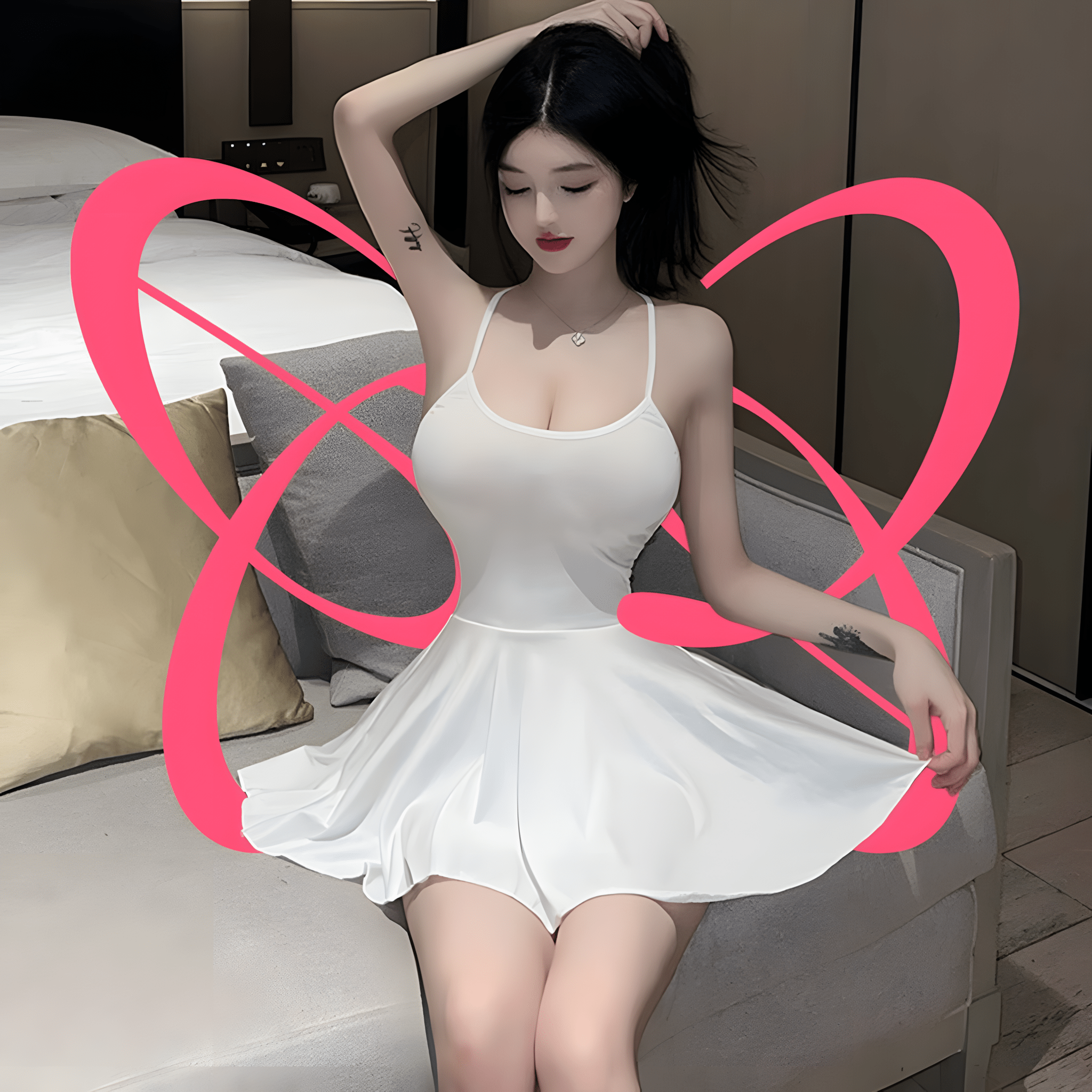 Seduction Mini Dress Lingerie - Elustic - 3