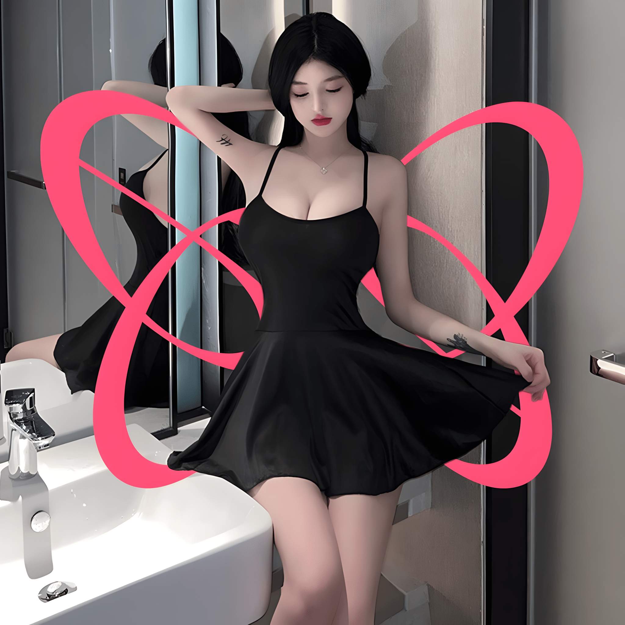 Seduction Mini Dress Lingerie - Elustic - 2