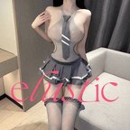 Sheer Mesh Schoolgirl Lingerie Set with Pleated Mini Skirt - Elustic - 1