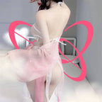 Transparent Mesh Ancient - Style Hanfu Sexy Pajamas - Elustic - 2
